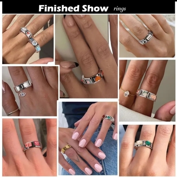 Italian Charm Dangling Moon Stars and Pearls‎ Zircon Gem Italian Charm Bracelet - Picture 11 of 14